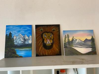 3 LOVELY PAINTINGS 16”x20”