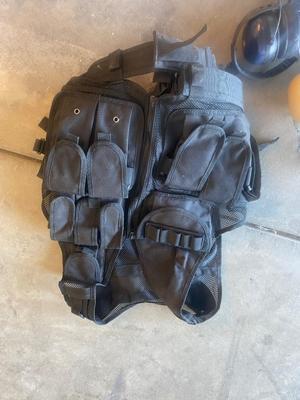 HUNTING/TACTICAL VEST AND A FEW DIFFERENT SETS OF HEARING PROTECTION