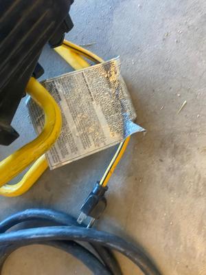 WORK LIGHT, 2 HEAV Y DUTY 9’ EXTENSION CORDS & A SPARE TIRE
