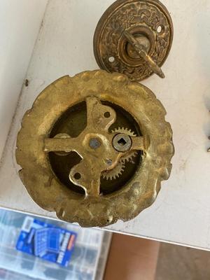 VINTAGE BRASS DOORBELL AND DOOR KNOCKER