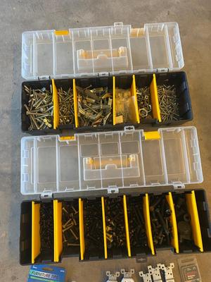 NICE ASSORTMENT OF FASTENERS IN ORGANIZATIONAL BOXES