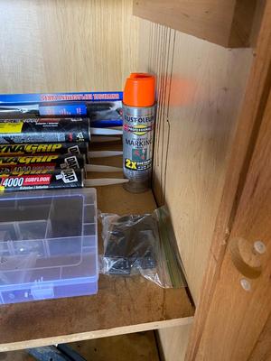 CLEAR SPRAY PAINT, CONSTRUCTION ADHESIVES, HARDWARE, WEDGES & MORE!