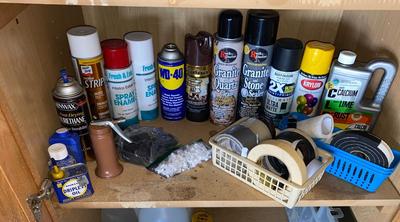 DIFFERENT AEROSOLS AND OTHER HOUSEHOLD ITEMS
