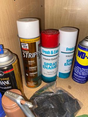 DIFFERENT AEROSOLS AND OTHER HOUSEHOLD ITEMS