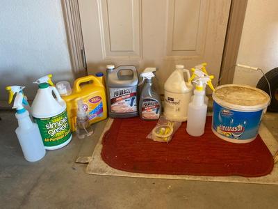 NEW SPAY BOTTLES, SIMPLE GREEN, PARSHAL LAUNDRY AND DISH DETERGENT & A BIT MORE!