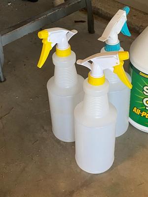 NEW SPAY BOTTLES, SIMPLE GREEN, PARSHAL LAUNDRY AND DISH DETERGENT & A BIT MORE!