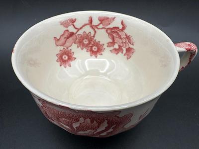 JOHNSON BROTHERS English Chippendale Pink Cross Plates and Cups
