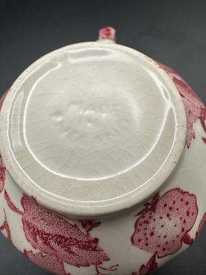 JOHNSON BROTHERS English Chippendale Pink Cross Plates and Cups