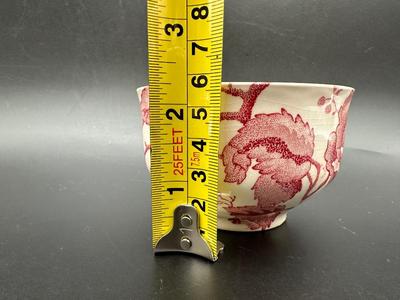 JOHNSON BROTHERS English Chippendale Pink Cross Plates and Cups