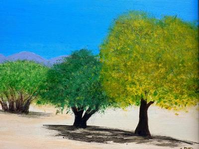 Original “Palo Verde Trees” by Carol B. Burch