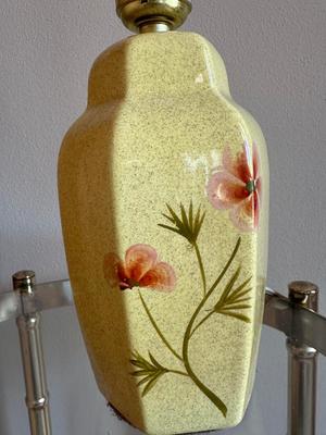 Mid Century Hand-Painted Small Lamp