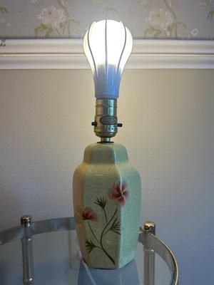 Mid Century Hand-Painted Small Lamp