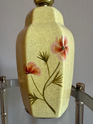 Mid Century Hand-Painted Small Lamp