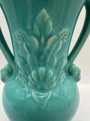 Vintage Glazed Floral Vase, USA
