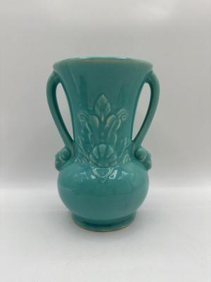 Vintage Glazed Floral Vase, USA