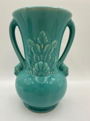 Vintage Glazed Floral Vase, USA