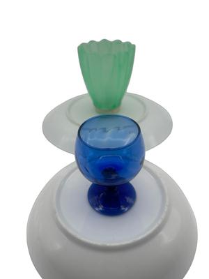 Jamestown China Christmas Plates on Pedestals
