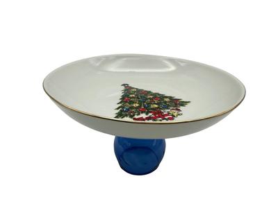 Jamestown China Christmas Plates on Pedestals