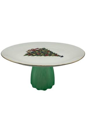 Jamestown China Christmas Plates on Pedestals
