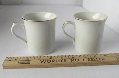 2 Older Japan Fine China Santa Christmas Mugs