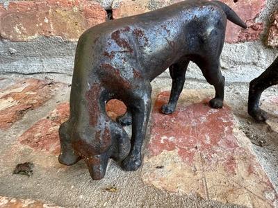 Two Dog Figure Statues (2)