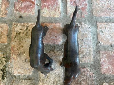 Two Dog Figure Statues (2)