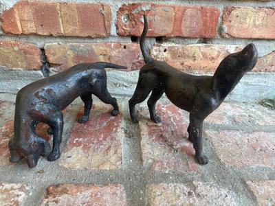 Two Dog Figure Statues (2)