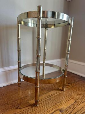 Mid Century Modern Round Accent Table (See Details)