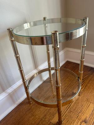 Mid Century Modern Round Accent Table (See Details)
