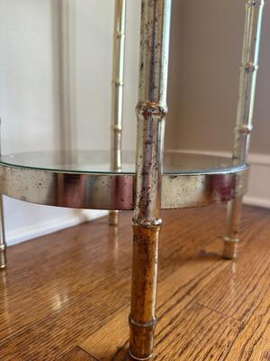 Mid Century Modern Round Accent Table (See Details)