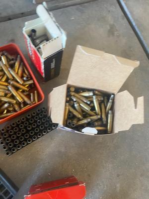 BIG BOX OF BRASS SHELLS FOR RELOADS