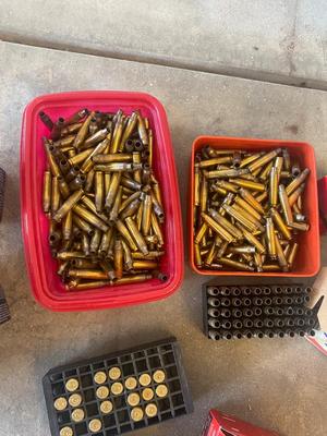 BIG BOX OF BRASS SHELLS FOR RELOADS