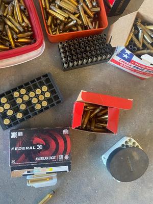 BIG BOX OF BRASS SHELLS FOR RELOADS