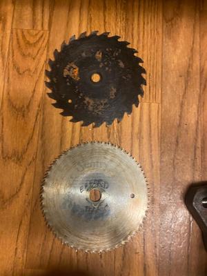 VISE, SAW BLADES, LICENSE PLATE ACCESSORY AND PEG BOARD