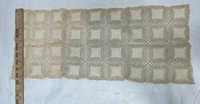 Lot 2 - Vintage Crocheted or Tatted Handmade Table Runner Country Cottage Decor
