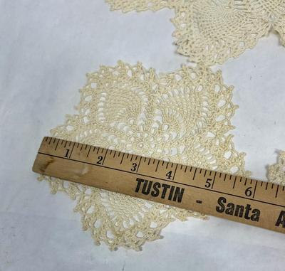 Lot 3 - Vintage Crocheted or Tatted Handmade Doilies Country Cottage Decor