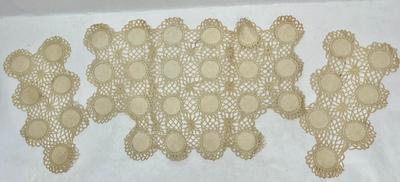 Lot 4 - Vintage Lace and Fabric Seat covers Country Cottage Decor