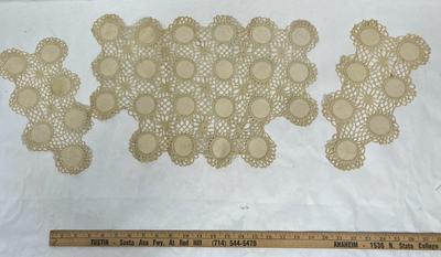 Lot 4 - Vintage Lace and Fabric Seat covers Country Cottage Decor