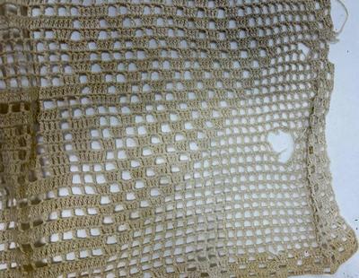 Lot 8 - Vintage Crocheted rectangular and star shaped doilies Country Cottage Decor