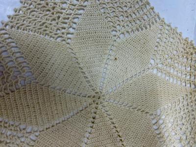 Lot 8 - Vintage Crocheted rectangular and star shaped doilies Country Cottage Decor
