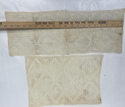 Lot 7 - Vintage Crocheted or Tatted Handmade Placemats Cottage Decor
