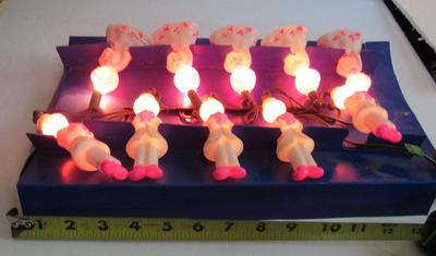 Older Decorative Novelty Christmas Tree Lights, People, Works