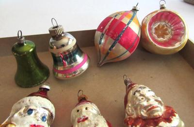 Lot of Antique/Vintage Glass Christmas Ornaments