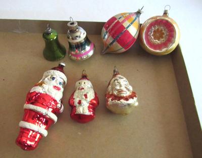 Lot of Antique/Vintage Glass Christmas Ornaments