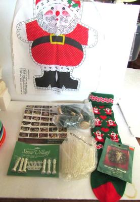 Misc Christmas Lot, Bottle Brush Trees, Icicle Ornaments, More