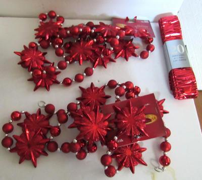 Fun Plastic Garland and Wired Ribbon
