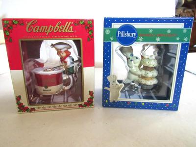 Older Campbell's and Pillsbury Christmas Ornaments