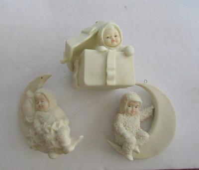 Vintage Dept 56 Snowbaby Christmas Ornament Lot #2