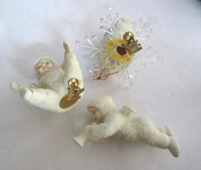 Vintage Dept 56 Snowbaby Christmas Ornament lot #4