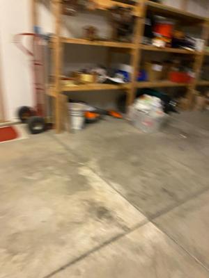 VINTAGE FLOOR LAMP, FOLDING TABLE & SIGN FOR KARATE PARKING/WAY